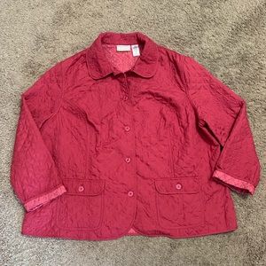 Alfred Dunner Light Weight Pink Jacket 22W